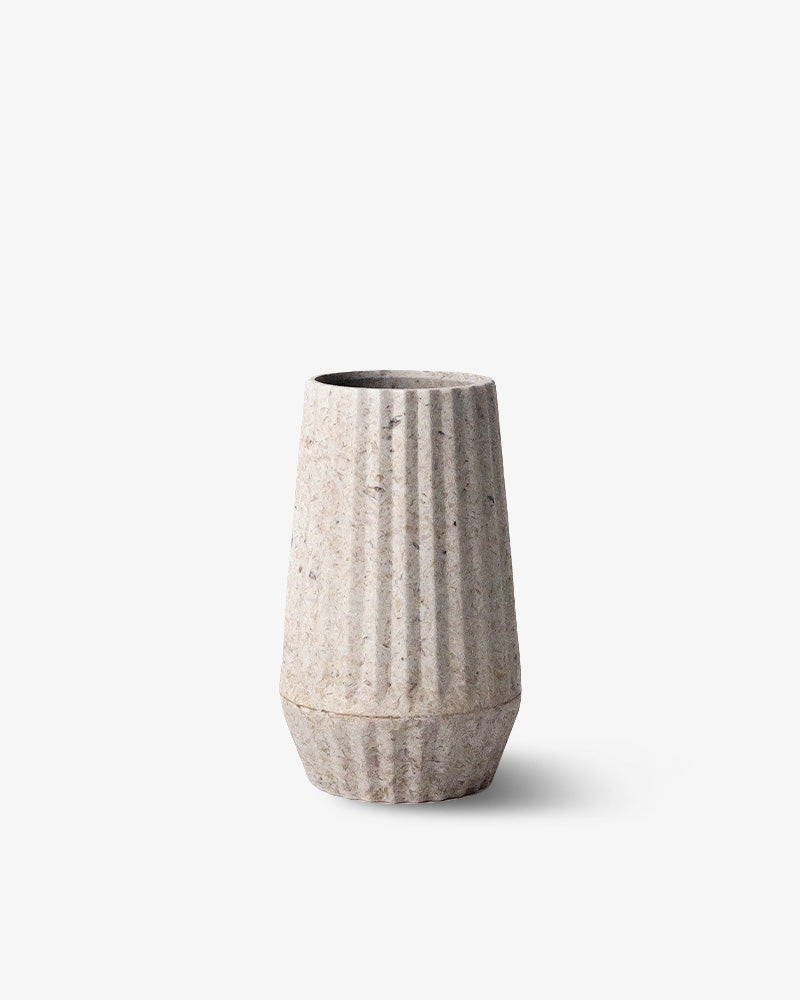 6" Rice Husk Origami Vase