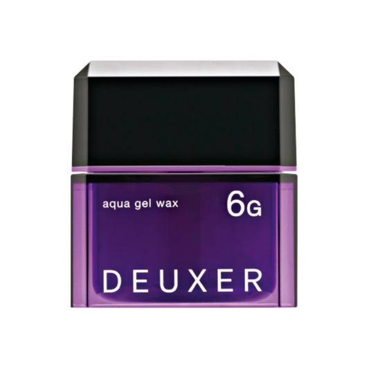 Deuxer 6G aqua gel wax container on a white background
