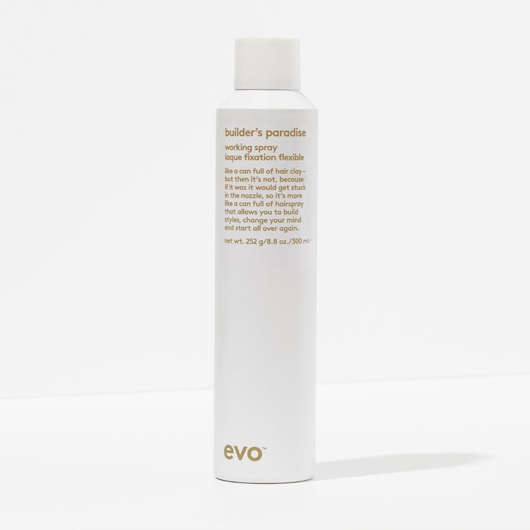 Evo hair product bottle on a white background