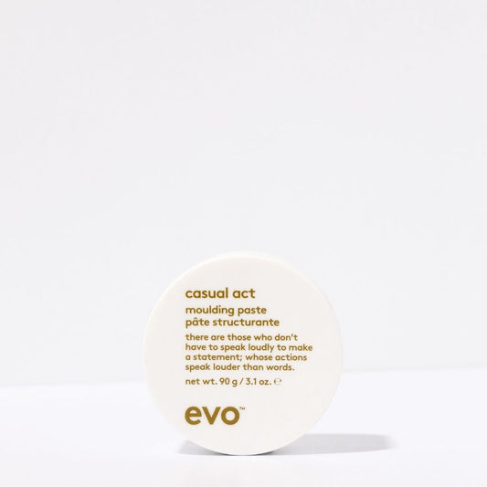 Evo casual act moulding paste container on a white background