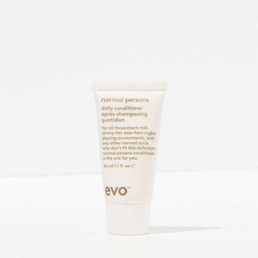 Evo daily conditioner bottle on a white background