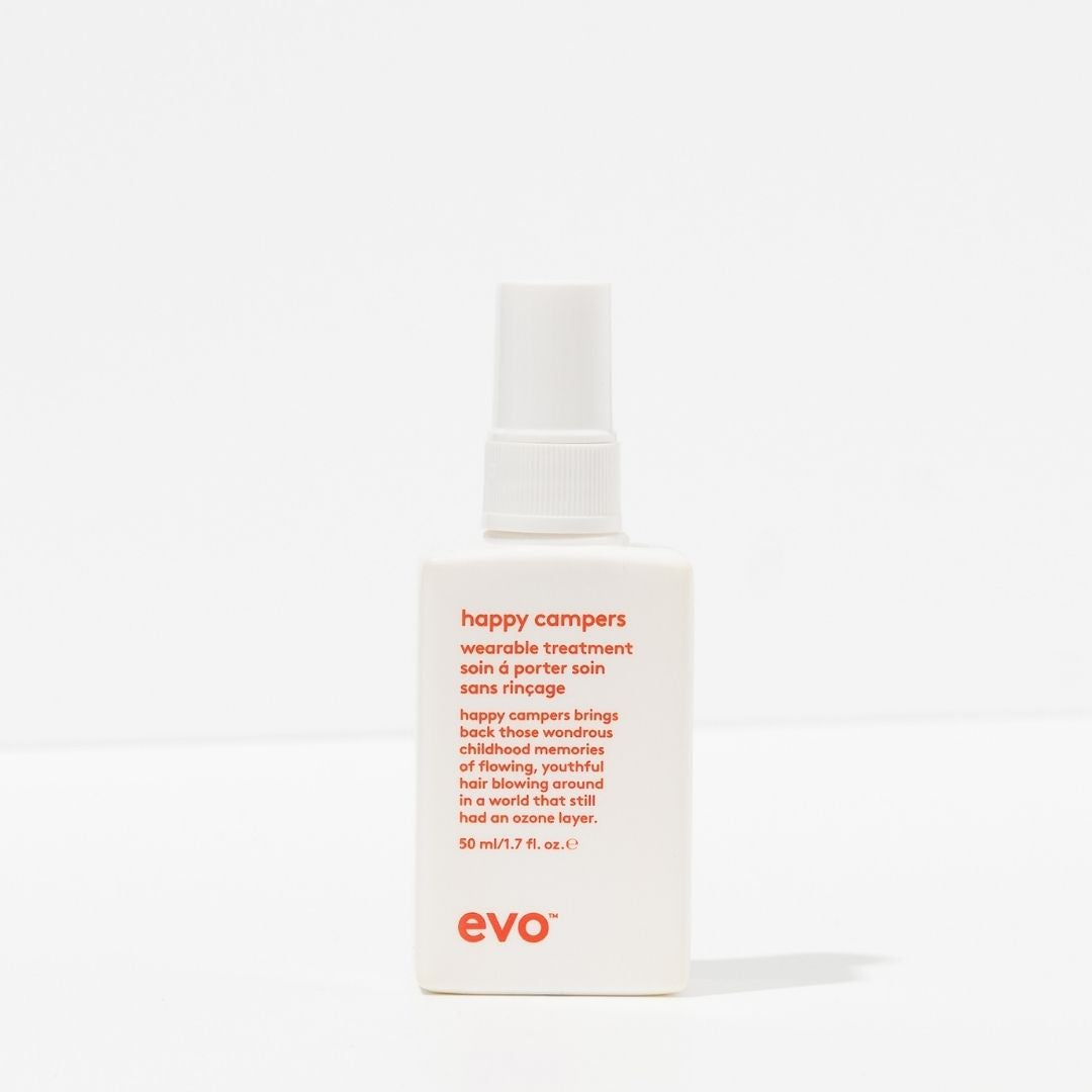 Evo happy campers wearable treatment bottle on a white background