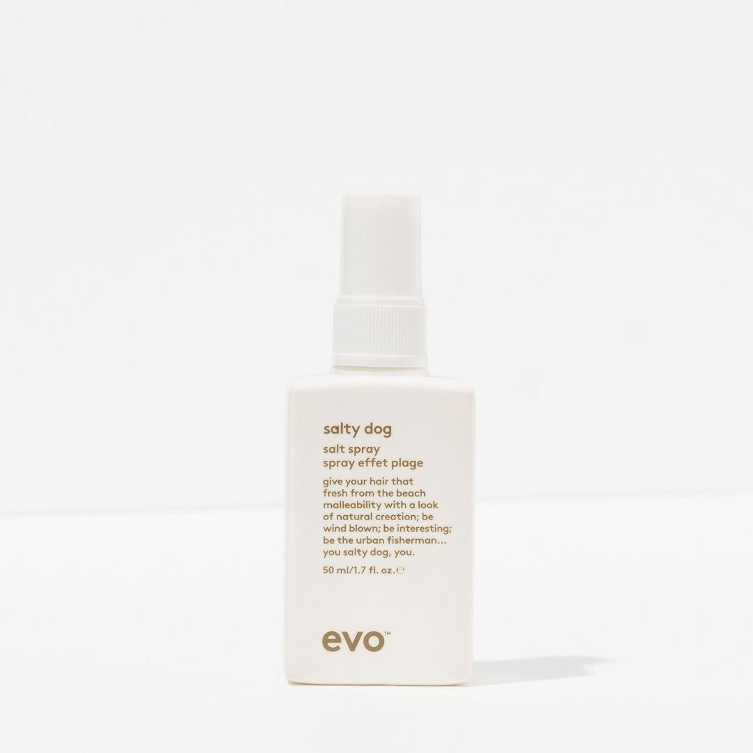 Evo salty dog salt spray bottle on a white background