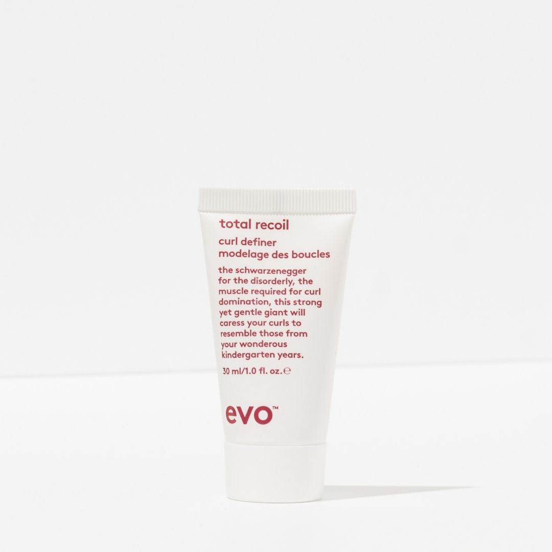 Evo Total Recoil curl definier product packaging on a white background