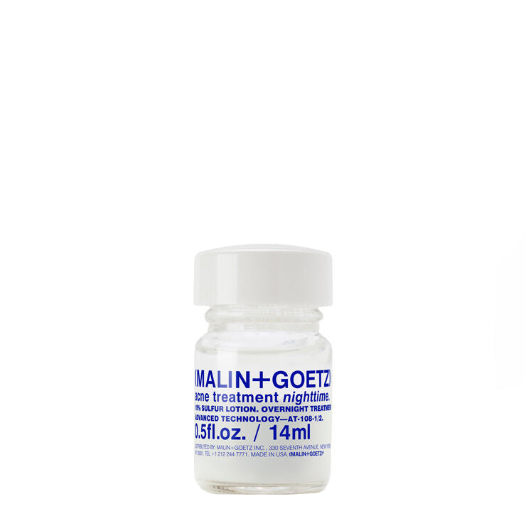 Malin+Goetz skincare product bottle on a white background